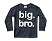 Big Brother Shirt, Big bro Shirt, Big Brother Announcement Shirt, Big Brother t Shirt Toddler (2T, Charcoal Black - Long Sleeve)
