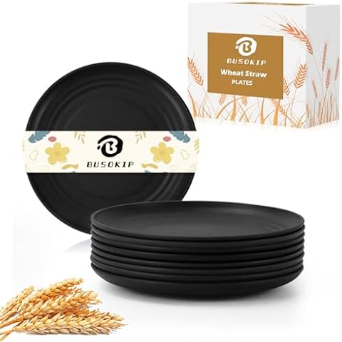 BUSOKIP 6 Inch Unbreakable Dessert Plates Cover