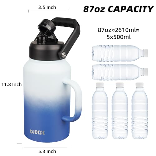Image of BJPKPK 87oz Stainless Steel Water Bottle, Large Insulated Water Jug
