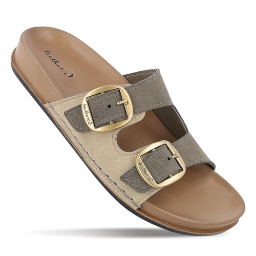 Image of WALKAROO Comfort Sandal For Women's|CloudStep Double-Density PU Sole - Ultimate Comfort|Stylish Casual Wear|WE2500