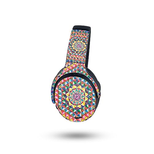 Image of MightySkins Carbon Fiber Skin Compatible with Skullcandy Crusher ANC 2 - Rainbow Kaleidoscope | Protective, Durable Textured Carbon Fiber Finish | Easy to Apply