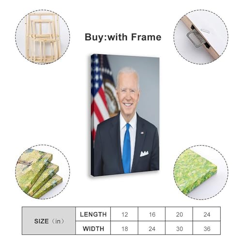 Impression sur toile Joseph Biden pour décorer un cabinet - 2