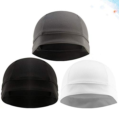 KESYOO 3 peças Capacete Forro Caveira Gorro de Ciclismo Absorção de Suor Gorro de Corrida Gorro Para