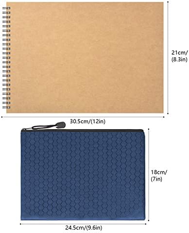 HomeMall Drawing Sketching Pencils Set, 37 Packs Art Kit with Sketchbook Draw Pencils Dual Ended Color Pencil Eraser Sharpener Pencil Bag for Kids Adults and Art Beginners
