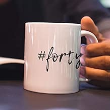 40th Birthday Teenager Mug Gift Hashtag Milestone 40 - Happy Anniversary Gift For Forty Year Old Teen Girl Boy Fortieth B-Day - coolthings.us