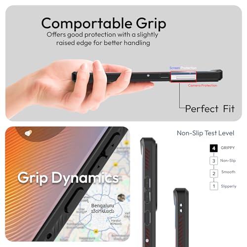 Image of KAPAVER GPS Edition Back Cover Case Compatible for Motorola Edge 50 Fusion /Motorola G85 5G / Motorola G96 5G (Bengaluru-Black) (PC + TPU)