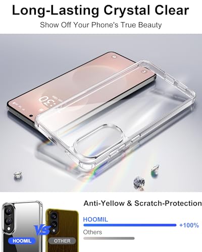 Image of HOOMIL Case for Samsung Galaxy S25 Edge, Anti-Yellowing, Clear