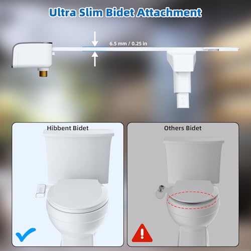 image for Hibbent Bidet Attachment for Toilet, Non-Electric Dual Nozzle for Fron
