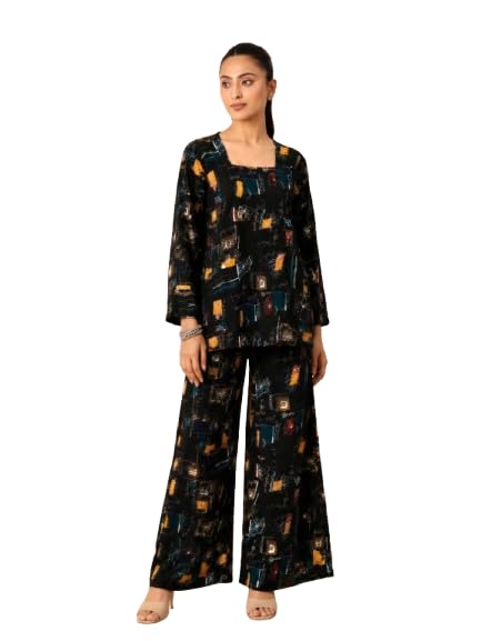 twins lady Women's Abstract Printed Co-Ord Set-picture-18