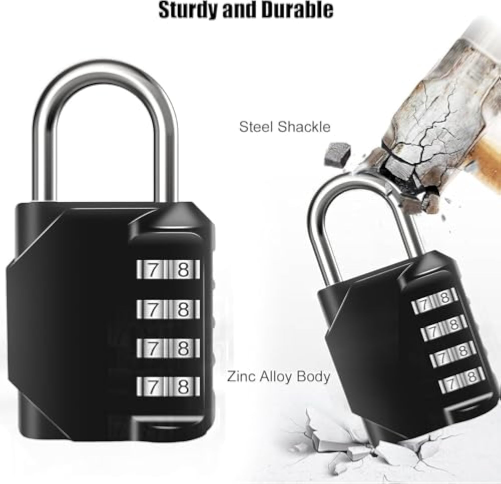4 Digit Combination Lock for Luggage & Suitcase Security