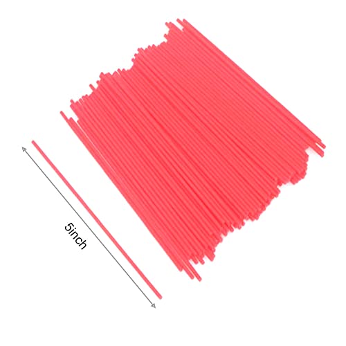 Spray Can Straws, 50 piezas, extensión plástica roja miniatura 2