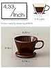DOWAN Pour Over Coffee Dripper, Non Electric Pour Over Coffee Maker, Porcelain Slow Brewing Accessories for Home, Cafe, Restaurants, Easy Manual Brew Maker, Brown