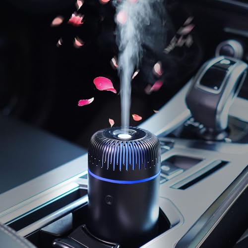 Car Diffuser Humidifier,USB Mini Portable Cold Fog Car Air Purifier Home Office Bedroom (Black)