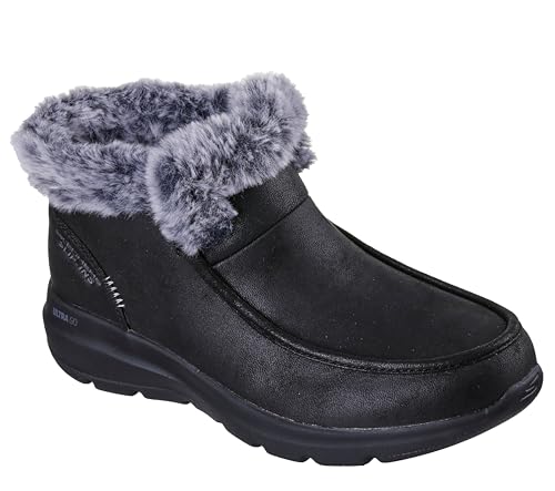 Skechers Damskie buty do kostki Glacial Ultra, czarne, 3 UK, Czarny, 36 EU