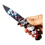 RAMBLADE Camping Hunting 8' Joker Folding Knife with 3.6' Drop Point Plain Blade, Black Classic Pocket Knife for Outdoor Tactical, EDC, Pocket Clip, Men Gift