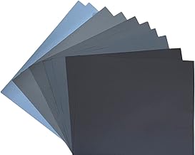 Color Zebra® Water Proof SAND PAPER GRIT SIZE -1000,1500, 2000, 2500, 3000 | Pack of 10 Sheets of Water Proof Latex Silicon Carbide sanding paper (2pcs each Grit) Paper Size - 23 cm X 28cm