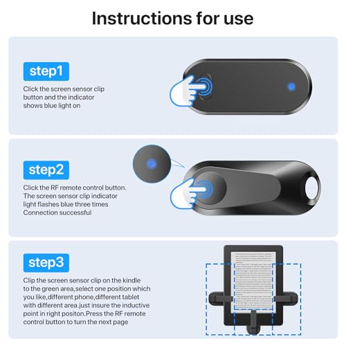Sycelu K2 RF Fernbedienung zum Seitenwenden zum Lesen auf Kindle, Paperwhite,Kobo,Surface… – Ansicht 6