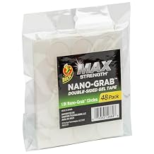 Duck Max Double-Sided Gel Tape with Nano-Grab Technology, Clear, Multi-Purpose & Removable, 1" Circles, Clear, 48 Pack 287705