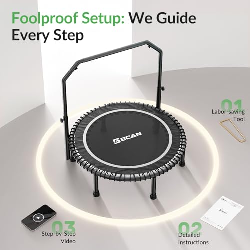 image for BCAN Rebounder Trampoline for Adult, 40