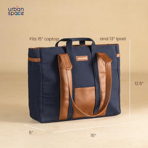 Image of Urban Space Women Tote Bag with Laptop compartment, Handbag for Work, Ladies purse, Stylish Shoulder Bag, Laptop ipad Tote Bags For Office Use, Gift for Women
