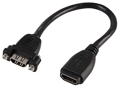 PRO SIGNAL PSG03803 HDMI Adaptor Lead, Panel Mount, 160mm Black