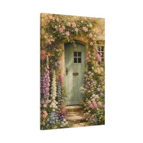 Tableau vertical fleurs pour habiller mur au-dessus console