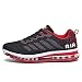Smarten Zapatillas de Running Hombre Mujer Air Correr Deportes Calzado Verano Comodos Zapatillas Sport Black Red 39 EU