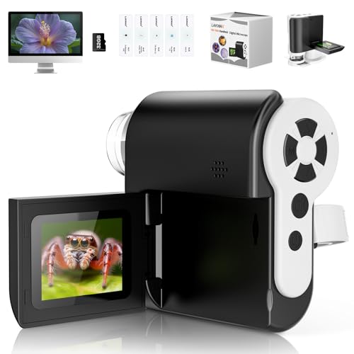 LAKWAR 1000X Handheld Digital Microscope for Kids: 4K 2.0" Screen