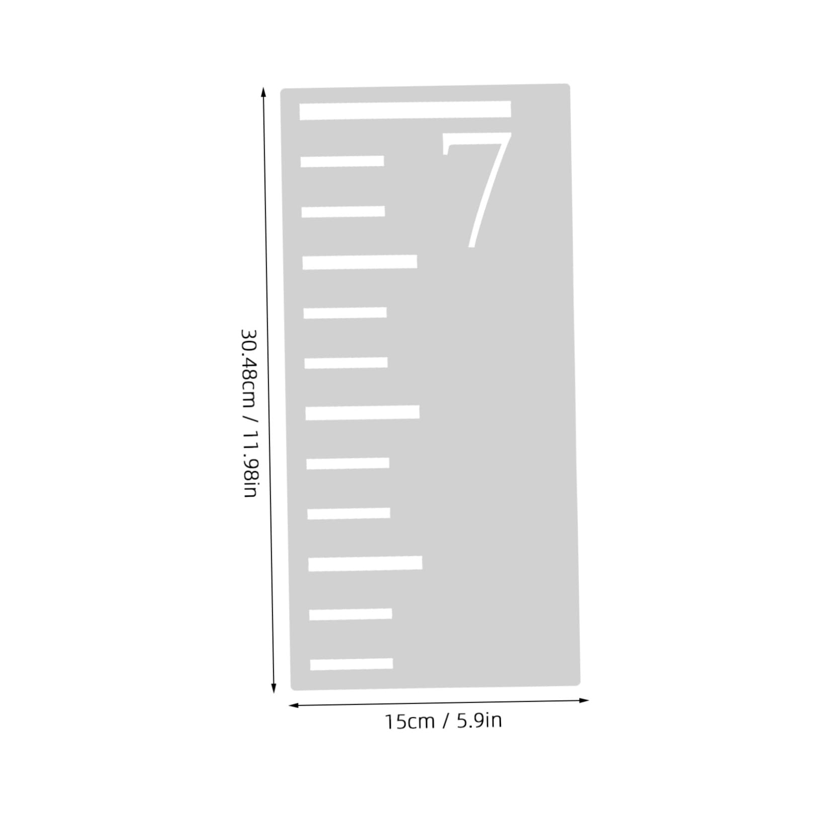 TEHAUX 7pcs Hollow Plastic Growth Chart Ruler for Height Measurement Rustic Home Decor Easy to Use Stencils for Boy Girl Growth Tracking