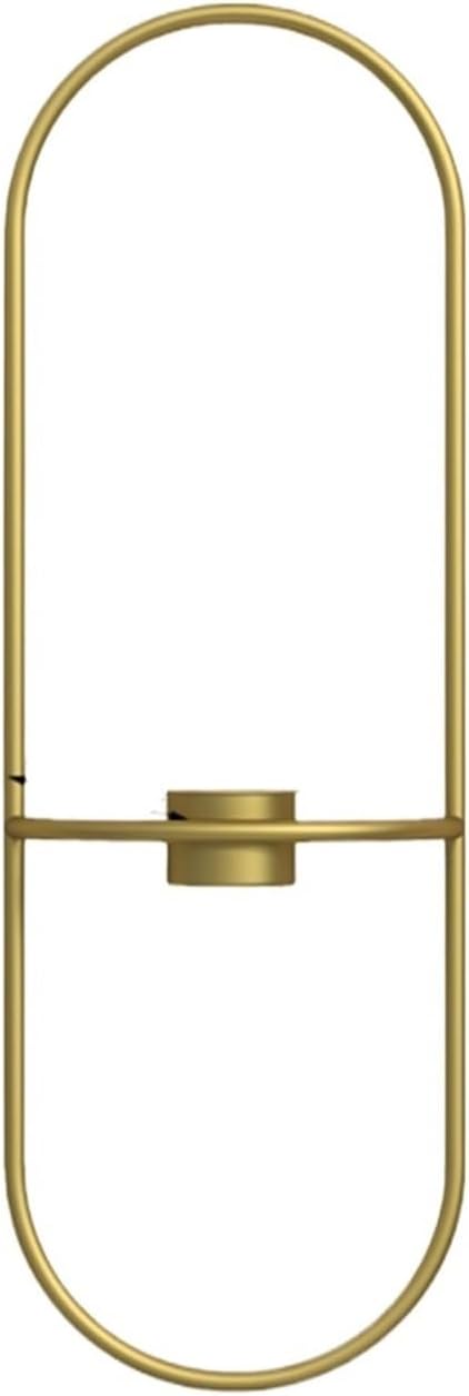 Candle Sconces Metal Candle Holder Simple Candlestick for Wall Decorations Vintage Candle Sconces Home Decor(Glod)