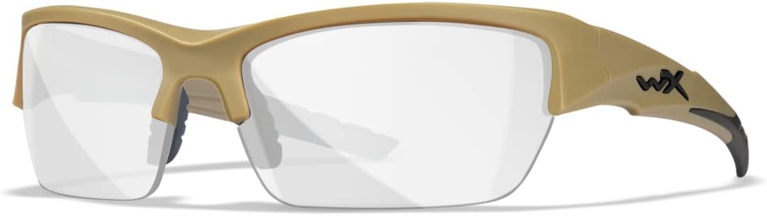 Wiley X WX Valor Tactical Sunglasses Safety Glasses for Men Shatterproof UV Eye Protection for Combat, Shooting and Fishing Matte Tan Frames, Grey, Clear, and Light Rust Lenses, Ballistic Rated - Image 6