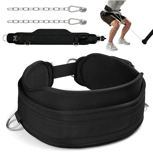 Crostice Squat Belt Attachment Compatible with Tonal Machine Dual-Layer Hip Thrust Accessories for Smart Home Gym Easy-Access Activator Pocket Adjustable Dip Belt for Versatile Hip Training