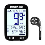 Bikevee Bike Speedometer GPS Bike Computer 2.4 Inch Wireless IPX7 Auto Start/Stop 28H Battery Road MTB - Out Front Extended Mount(Black)