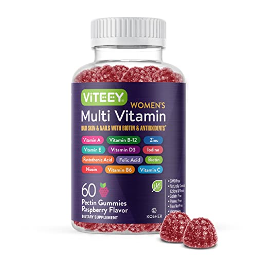 Womens Multivitamin Gummies - Complete Daily Health - Immune Support - 12 In 1 Vitamins & Mineral Supplements - Formulated With Vitamin A, C, D3, E, B6, B12, Folic Acid, Biotin, Calcium, Zinc, Niacin #TOP8