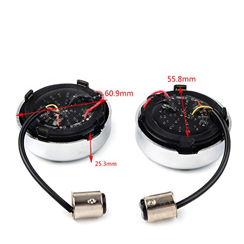 2 Peças Motocicleta 1157 Anel De Fogo Led Pisca Luzes De Freio Para Harley Davidson FLST FLHT FXD FX