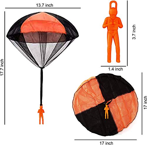 WISHDIAM [4 Colors] Parachute Toys for Kids,Parachute Men,Tangle Free Throwing Parachute Man,Outdoor Children\'s Flying Toys,No Assemble or Batteries Required,Outdoor Toys for Kids Gifts in All Ages - Thumbnail 5