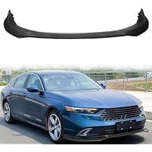 Front Bumper Lip Compatible with 2023-2026 Honda Accord All Models, Matte Black IKON V2 Style PP - Polypropylene Front Lower Chin Spoiler Protector, 3 PCs