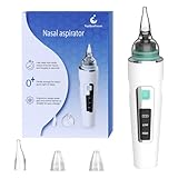 TopQuaFocus Nasal Aspirator with Electric Advanced Nose Sucker Cleaner Machine Replaceable Clean Soft Nozzle and Lavage Care System