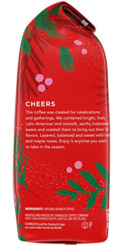 Starbucks Limited Edition Holiday Blend Medium Roast Ground Coffee, 10 oz. Bag (Pack of 2)
