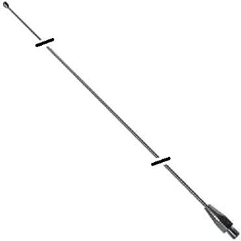 Hustler IC-56 Stainless Steel 102" 8.5 feet CB Band Antenna Whip, 27 MHz Frequency, Resists Bending and Kinking, Stainless Steel 17-7ph Whip, Dissipation Ball Tip Reduces Unwanted Static