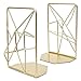 Bookences Książki Końcowe Uchwyt Książki Książka Prop Czarny Dekoracyjny Metal Regał Prosty Desktop Organizator Stylowy Design Magazyn Półki Dla Office Szkoła 2 sztuk (Color : Gold)