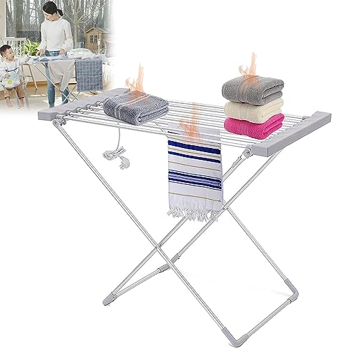 MZBDYYF Electric Dryer Clothes Airer Rack - Foldable Heated Drying Rack, Energy Efficient & Easy Storage, Electric Dryer Clothes Airer