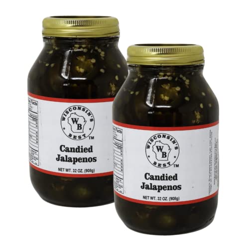 Wisconsin's Best - Jalapeños confitados de 32 onzas (paquete de 2)