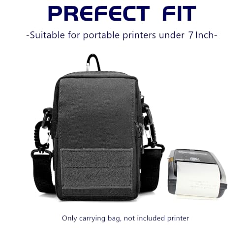 Image of Portable Printer Holster for Zebra ZQ110 ZQ210 ZQ220 ZQ310 Lable Printer Carrying Case Pouch Compatible with Lable Printers and Photo Printer Under 7 Inch