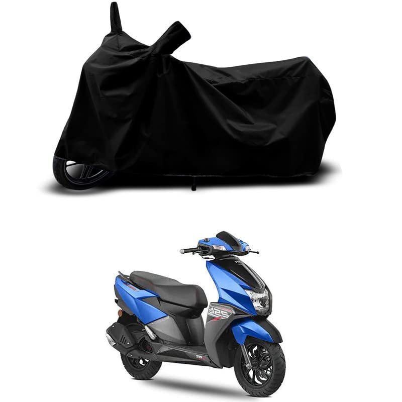 Image of 100% Scratchproof /UV-Rays /Heat Protection /Birds Dropping /Water Resistant /Dust Proof /Waterproof /Full Bike Scooty Two Wheeler Body Cover Compatible for NTORQ 125 All Varients[Black]