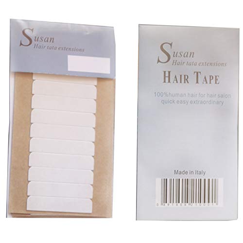 "Susan" Hair Tata Extensions Hair Tape Double Sided Tapes Stickers Adhesive for Men Hair System Replacement Toupee Wig Bundles Hair Weave Closure(4CM X 0.8CM X 12ROW & 5 pieces in 1 bag)