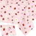 GREHUMOR 3 Pack Strawberry Tablecloth Strawberry Birthday Decorations Plastic Strawberry Theme Party Table Cover for Girls Sweet One Birthday Berry Sweet Baby Shower Party Supplies 51x87 inches