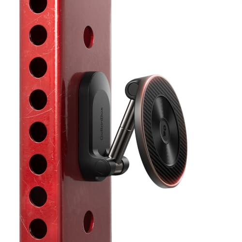 GolbinBox Magnetic Gym Phone Holder for MagSafe All Metal Dual-Magnet Mount for iPhone and Android 360 Adjustable Tri-Axis Gym Essentials for Bodybuilder Men Women Recording Fitness Exercise Black