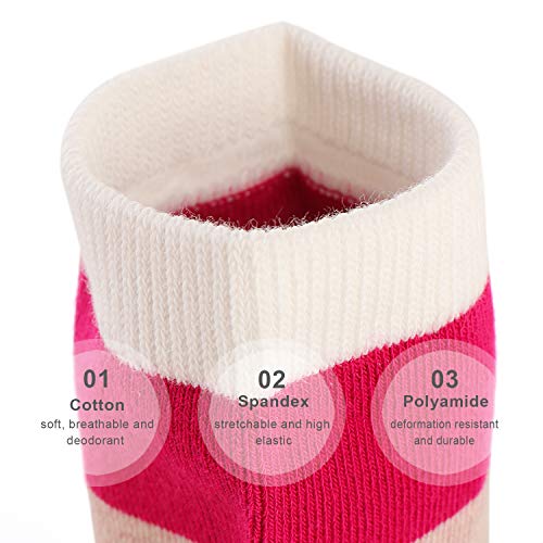 Image of Baby Toddler Little Big Girls Kids Cotton Crew Socks 5 Pack Gift Set