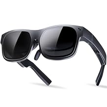 AR Glasses, Smart Glasses with Massive 201 Inch Micro OLED Virtual Theater, 1080P, 3D Movie, 50 FOV, 400 nits Brightness, Support Stream, Game and Work on PC/Android/iOS/Consoles/Cloud